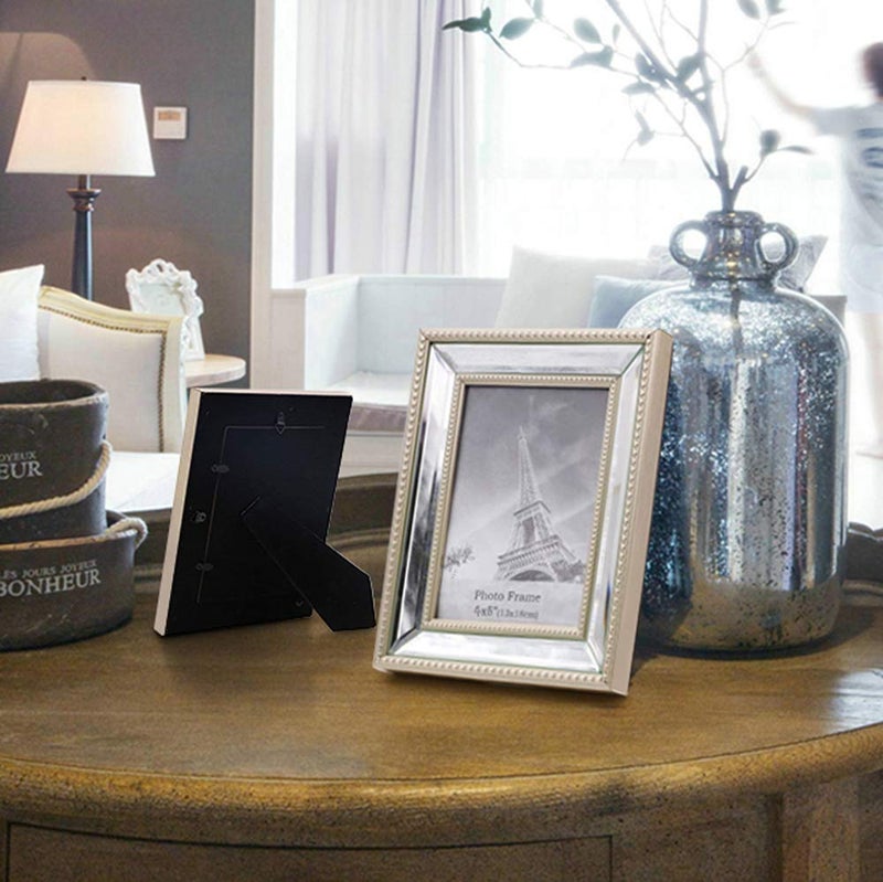 Meetart 4x6 2 Pack Mirror Photo Frames Sets for Wall Pictures Decor or Table Stand - Image 3